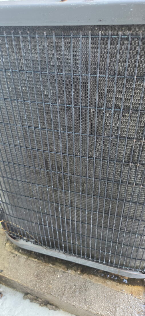 Freshly serviced AC evaporator coil